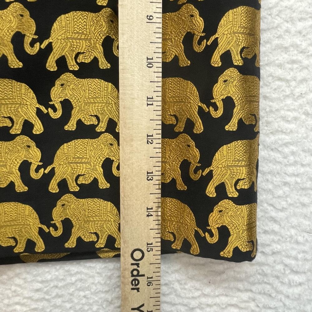 J Crew Skirt Womens 00 Black Gold Elephant Jacquard Brocade Mini Lined E3693 - Picture 9 of 10